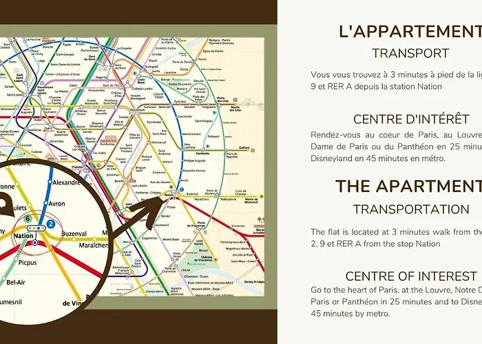 2pers#nation#grande Terrace#ac Апартаменты Париж